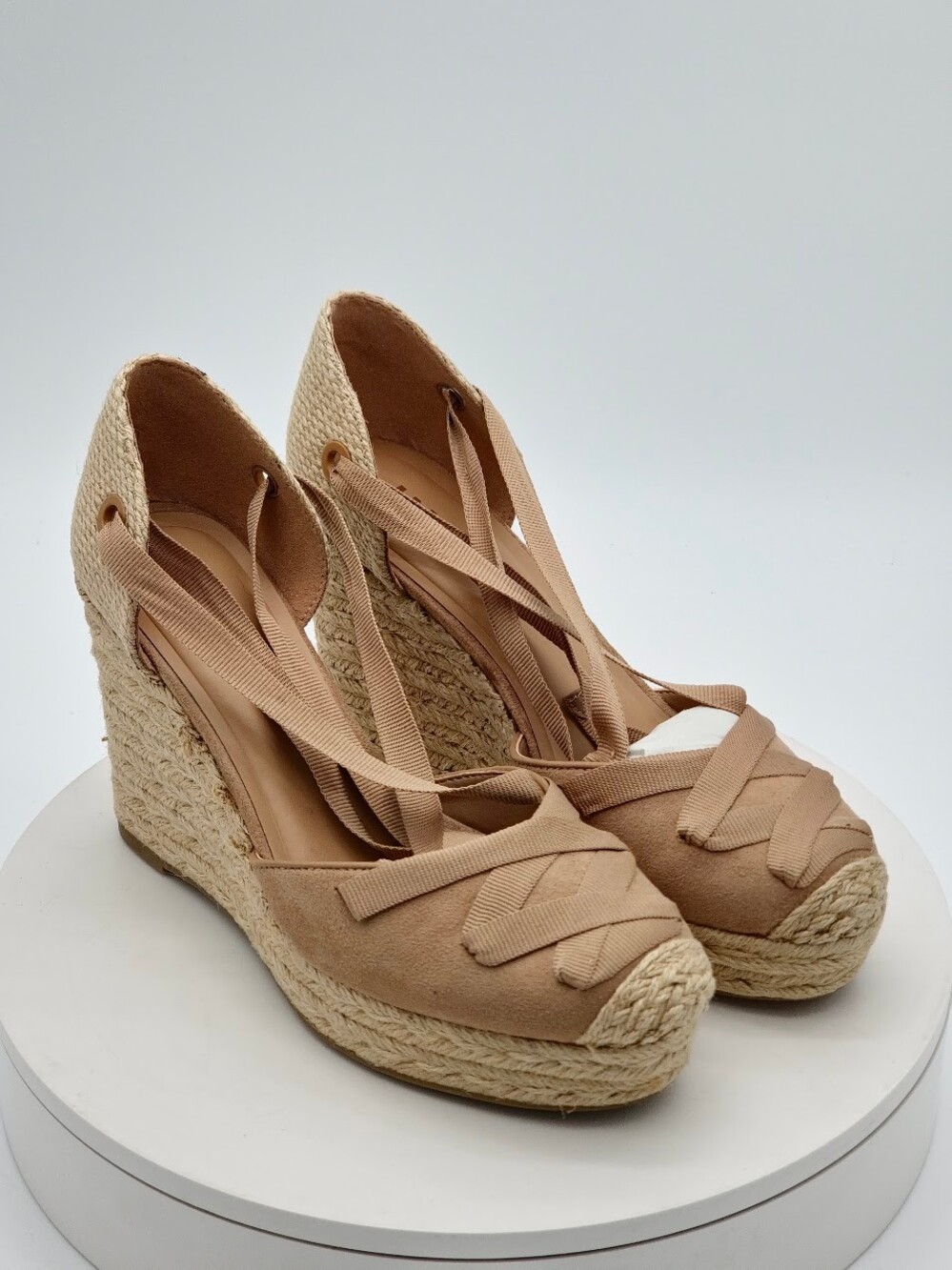 I.N.C. International Concepts Merry Women’s Almond Espadrille Wedges Size 9.5